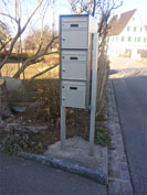 3-er Einheit Briefkasten übereinander an der Kirchstrasse 6 in 9423 Altenrhein